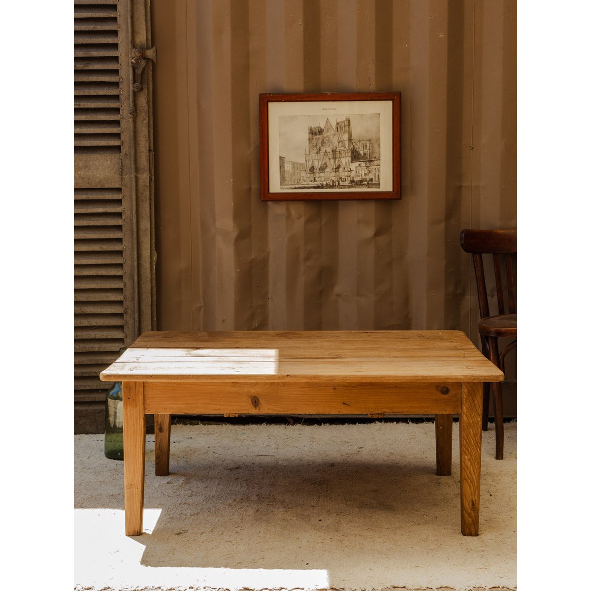 Table basse en bois Léonie N°1059 - Bon état bois clair, DEBONGOUT