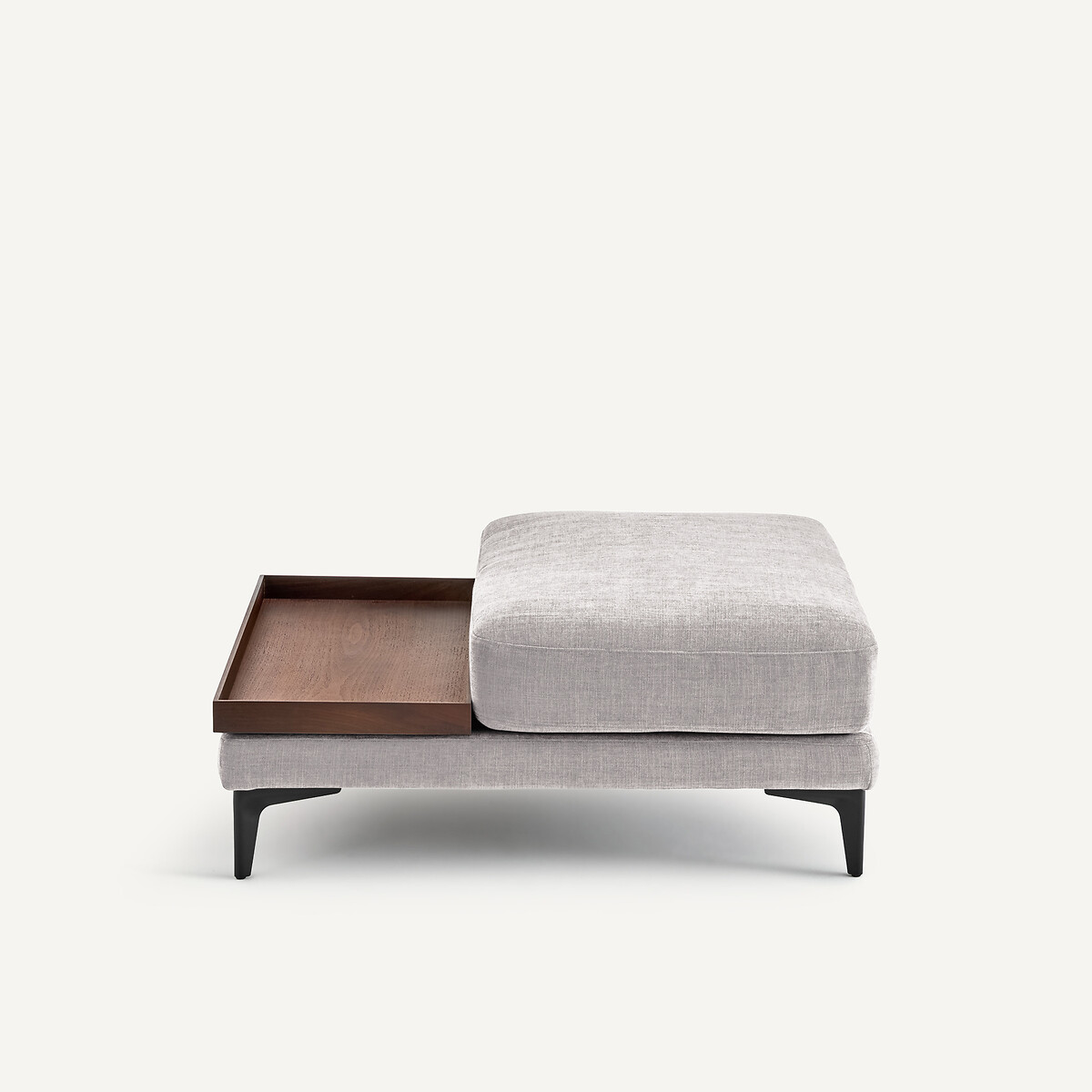 Repose-pieds avec plateau, en polyester et coton, MODERNISTE gris clair, EMMANUEL GALLINA X AM.PM