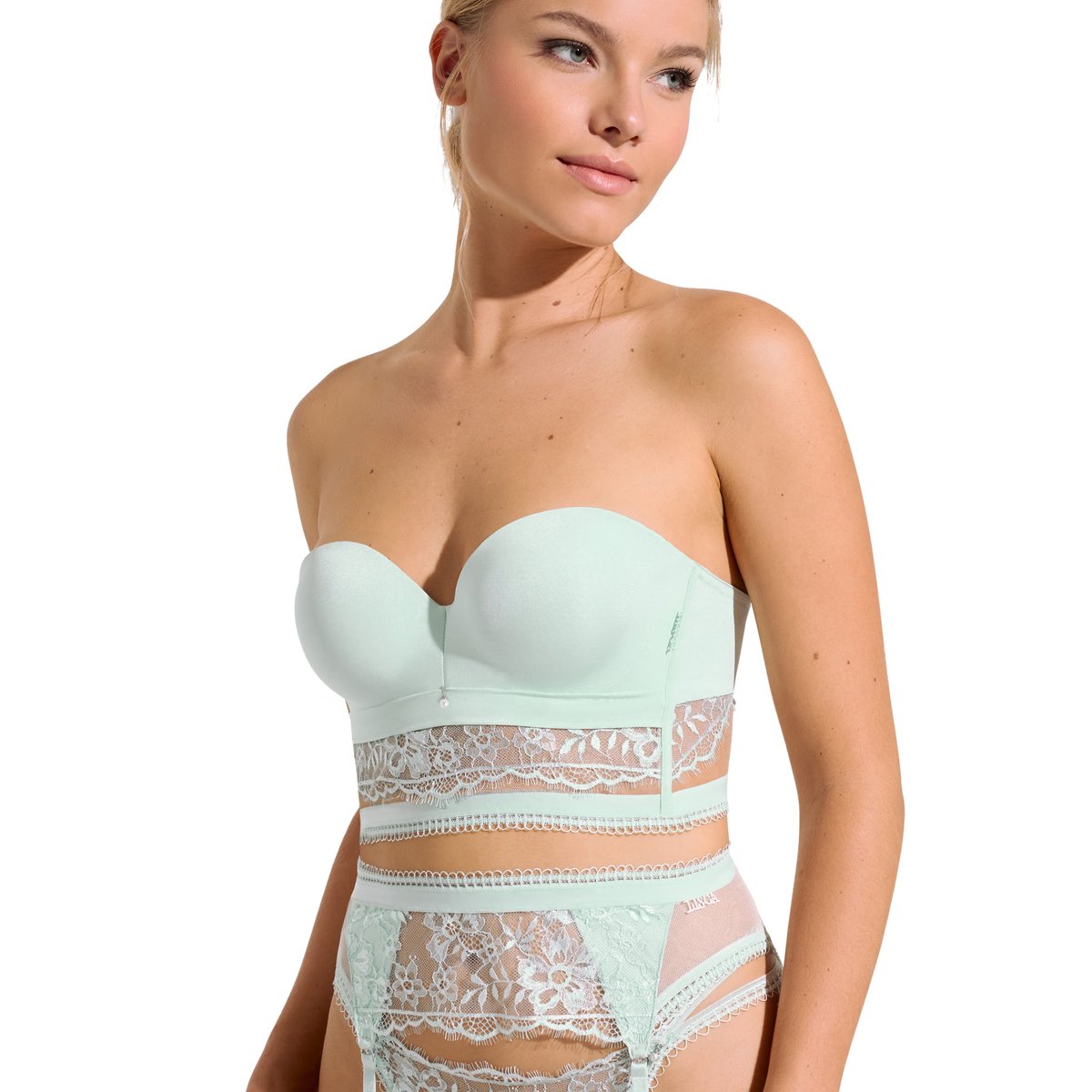 Soutien-gorge bustier balconnet préformé Daydream vert, LISCA