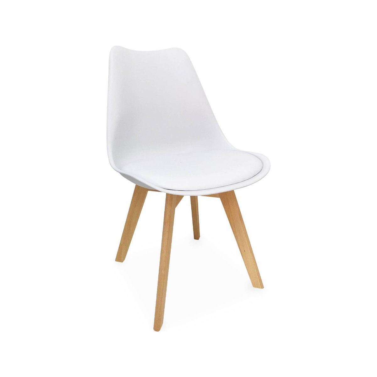 Chaise scandinave bois de hêtre (lot de 4) NILS bleu canard, SWEEEK