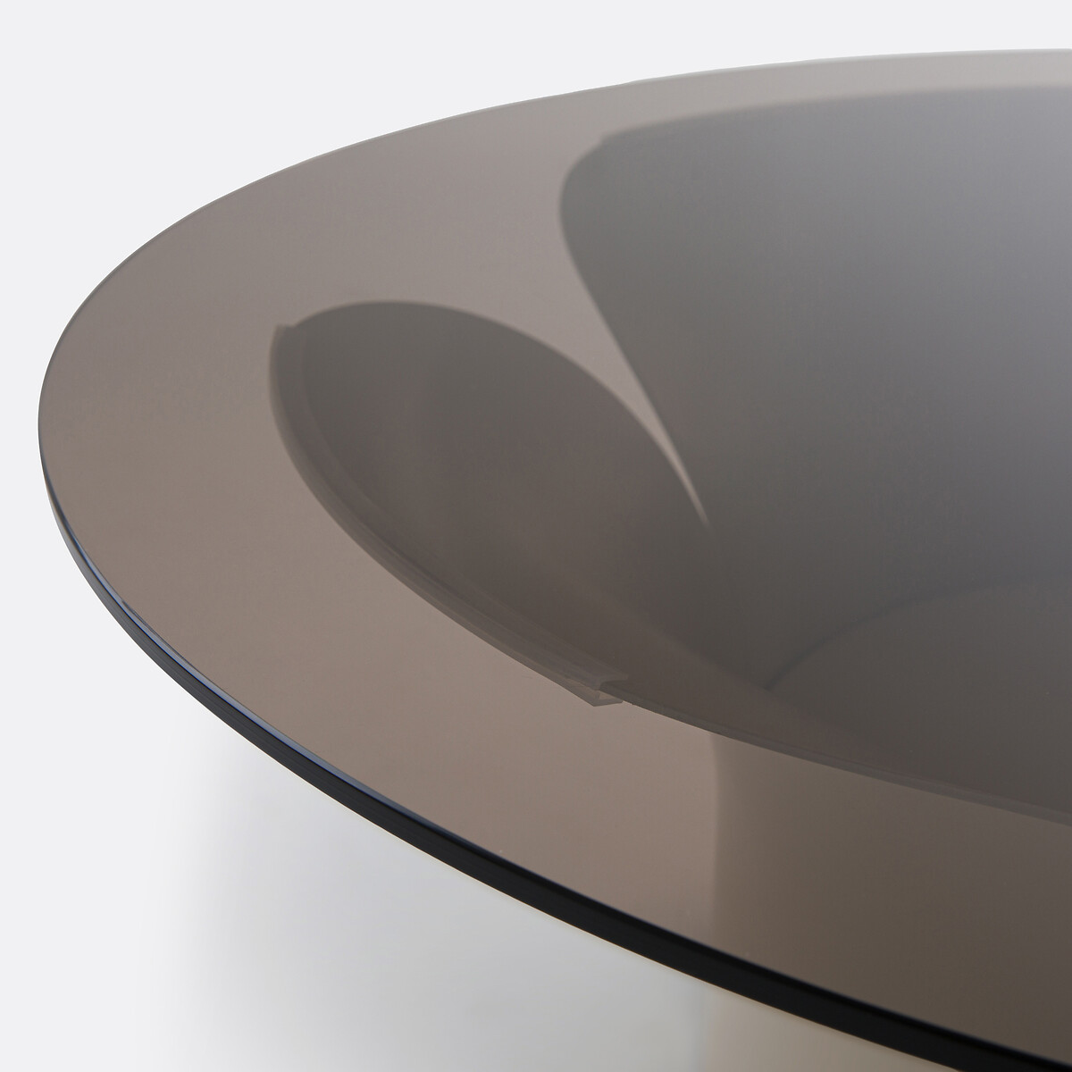 Table basse tulipe fer et verre Tessen beige, LA REDOUTE INTERIEURS
