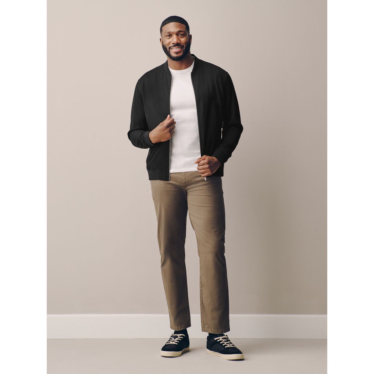 Blouson bomber élégant motionflex noir, NEXT