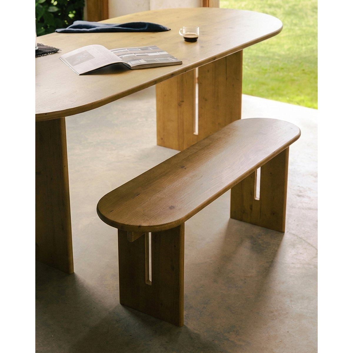 Banc en sapin naturel 120 cm - NUMA désert, HANNUN