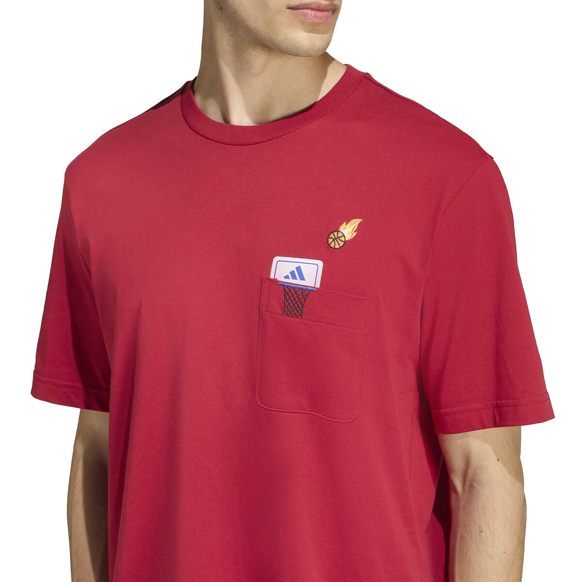 T-shirt manches courtes TABLE TEE rouge, ADIDAS SPORTSWEAR