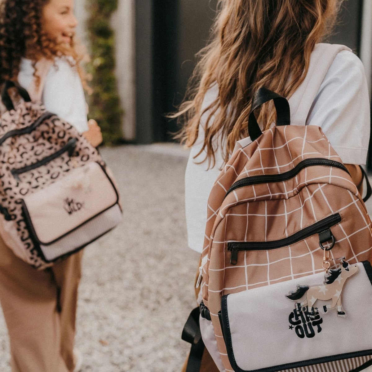 Sac à dos enfant marron, beige, ZAKUW