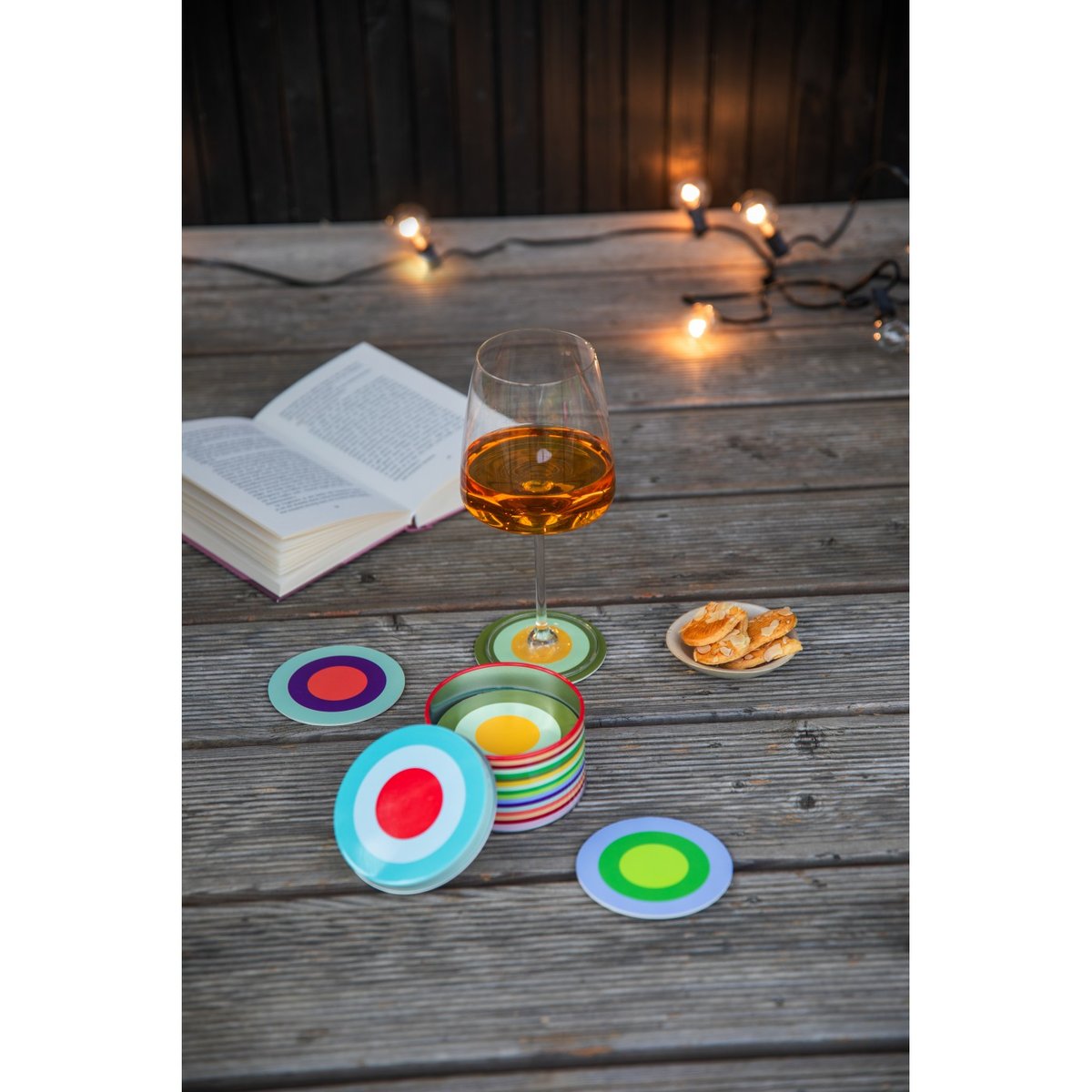 Lot de 20 dessous de verre Ronda couleur unique, REMEMBER