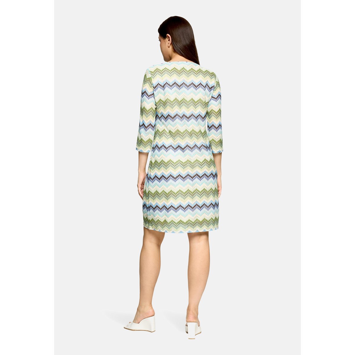 Robe droite à manches 3/4 green/blue, BETTY BARCLAY