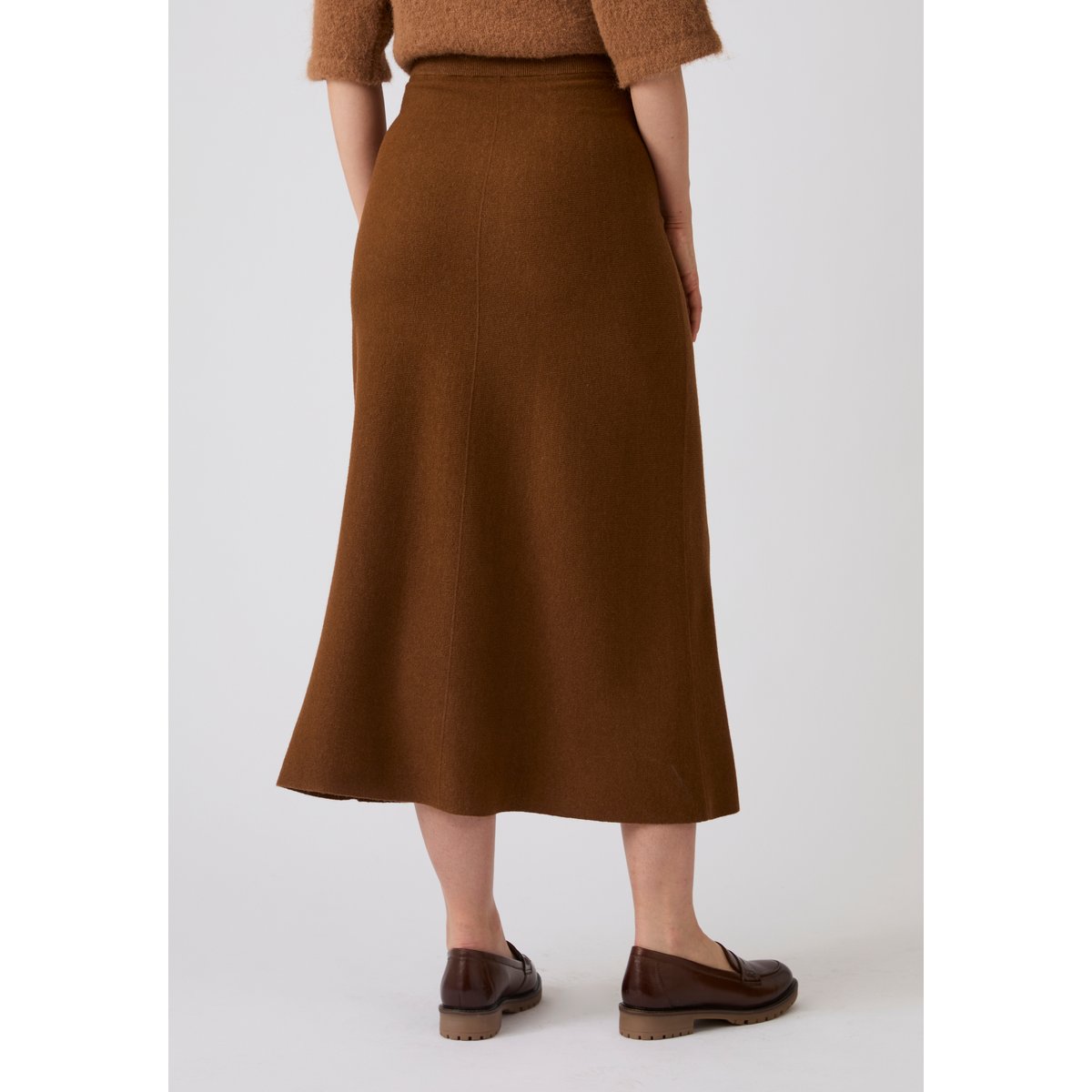 Jupe maille Thermolactyl marron chocolat, DAMART