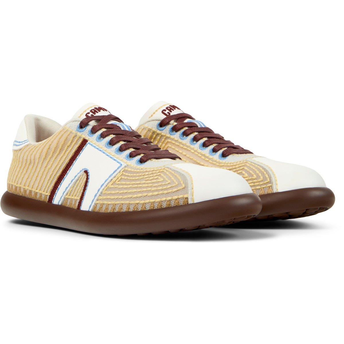 Baskets Cuir PELOTAS SOLLER jaune pastel, CAMPER
