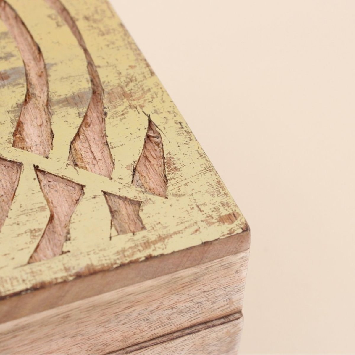 Boite en bois couvercle 13x19cm naturel, ORNAMI