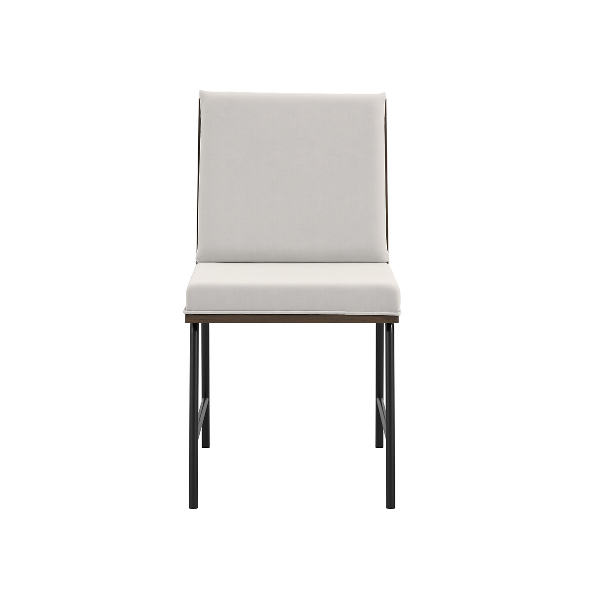 Niva Minimalist Upholstered Dining Chair with Metal Frame (Set of 2) white, SO'HOME