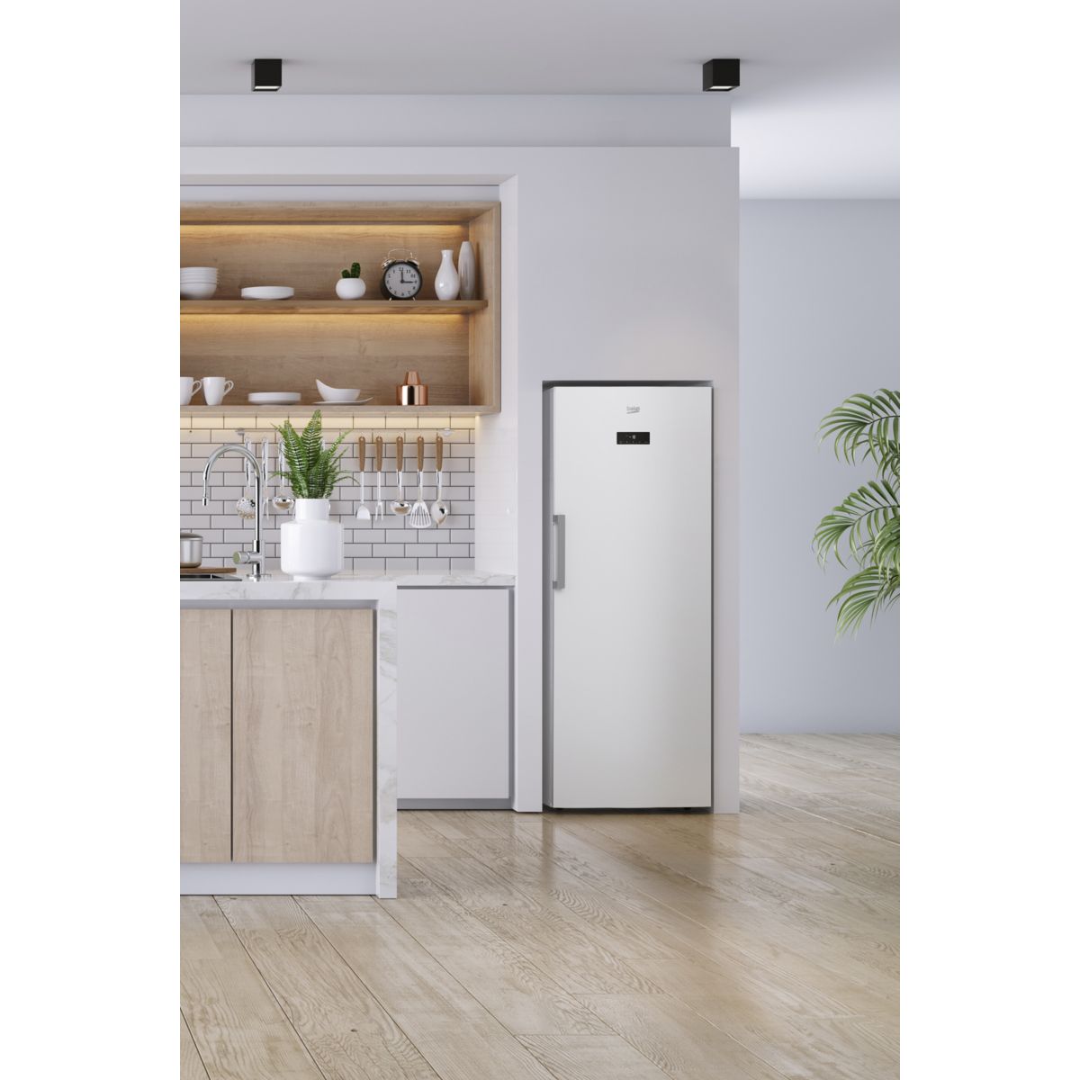 Congélateur armoire RFNE448E35W No Frost blanc, BEKO