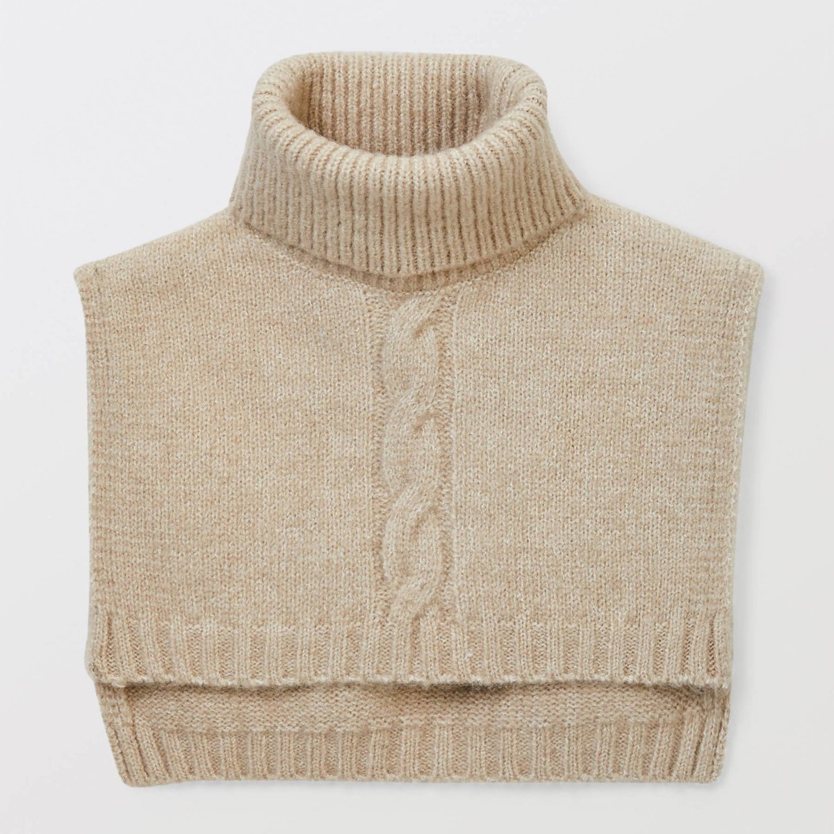 Plastron en maille torsadée beige, BOUT'CHOU