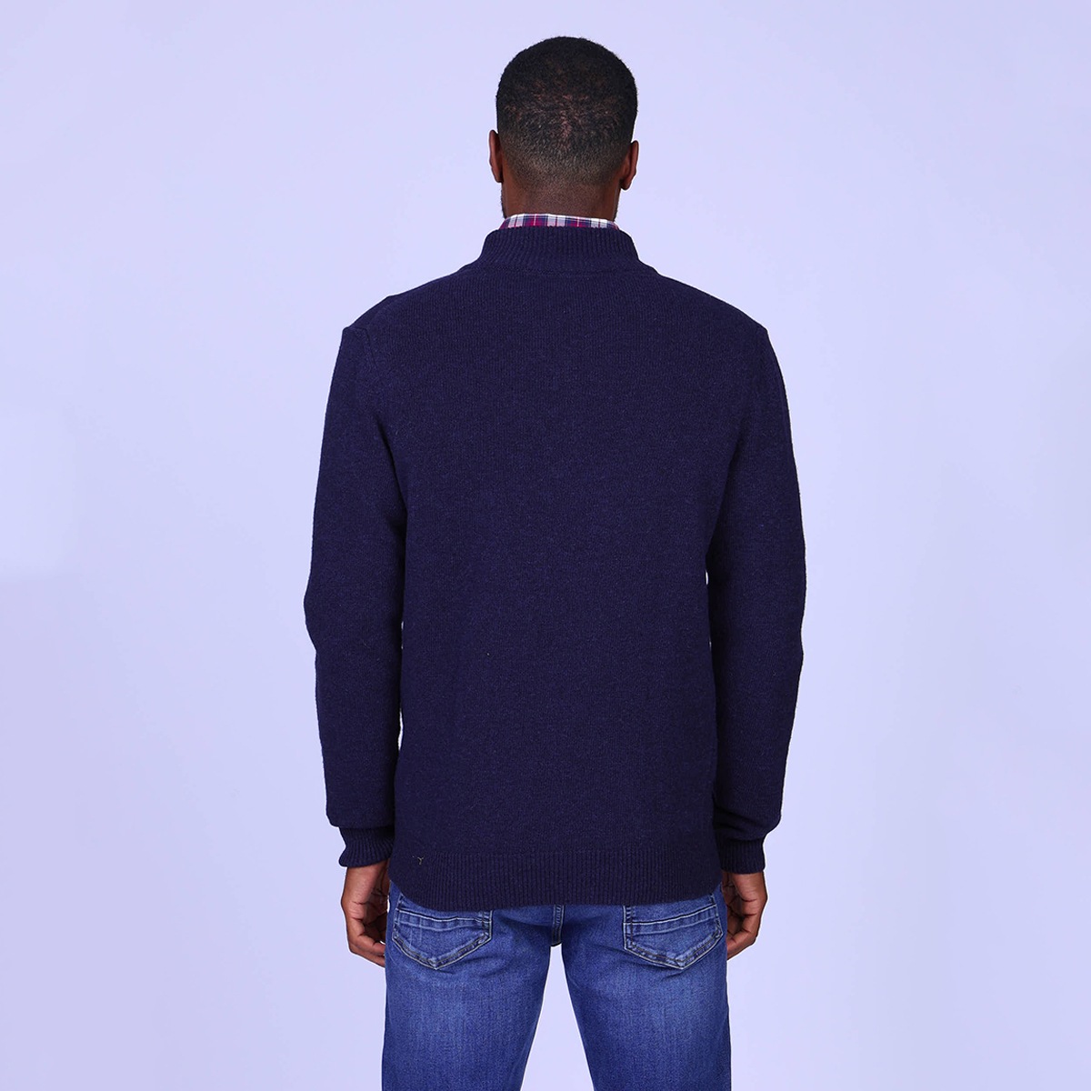Pull col camionneur Heland bleu marine, MISE AU GREEN