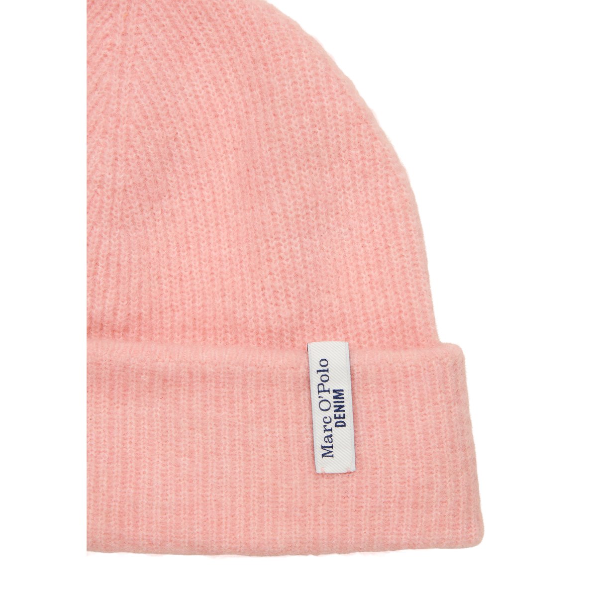 Bonnet tricoté en mélange de laine vierge et de laine d'alpaga rose, MARC O’POLO DENIM