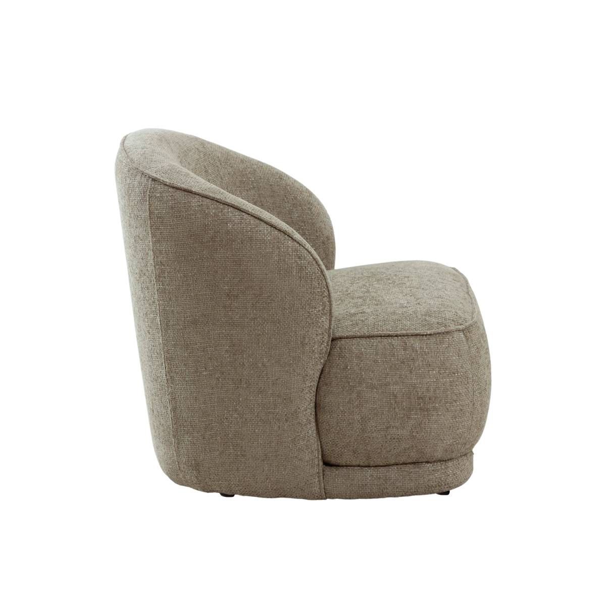 Fauteuil en tissu TRAVIS marron, MADE IN MEUBLES