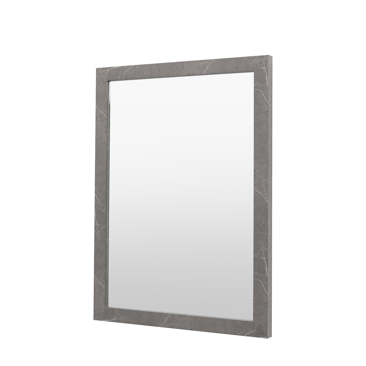57x77cm Romana Rectangle Mirror in Marbled Grey white, ÉDITÉ