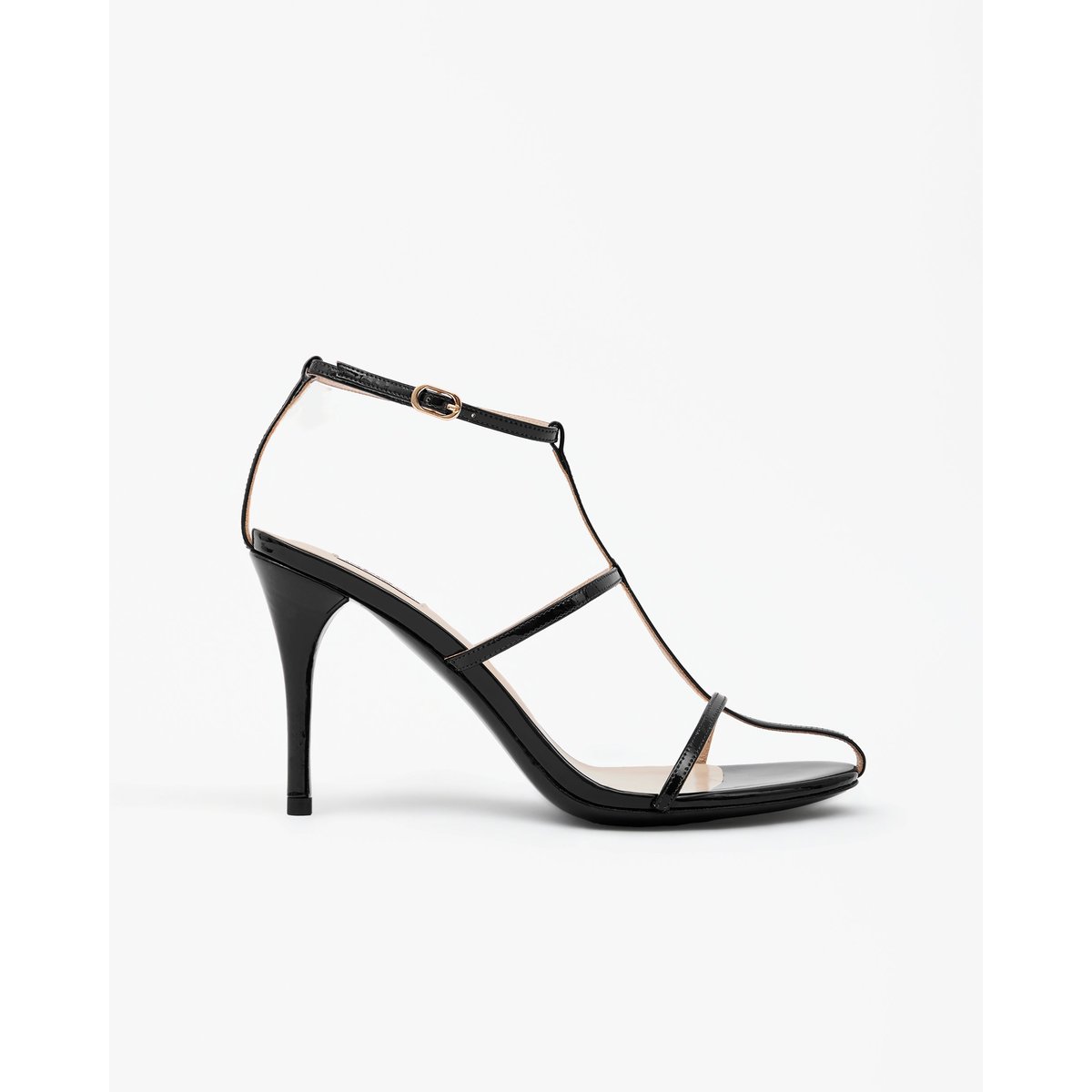 Sandales à brides en cuir verni GUPTA noir, MI MAI