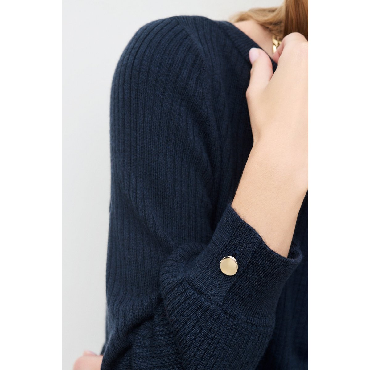 Pull droit col bateau MBETSY bleu marine, CAROLL