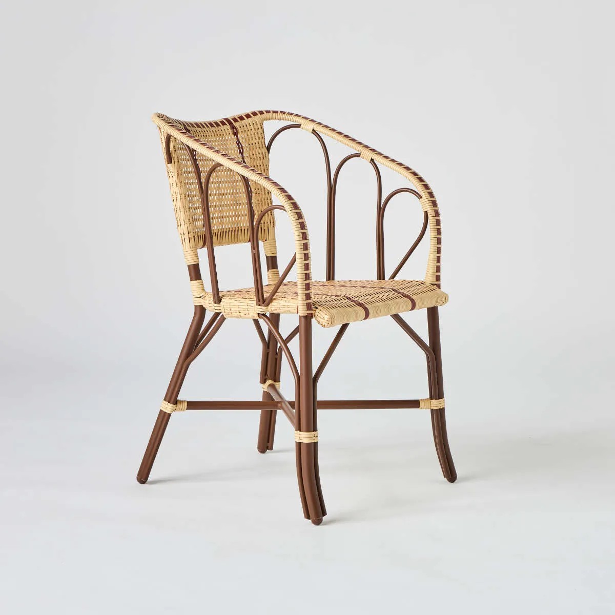 Fauteuil de table en résine BELLE EPOQUE marron, KOK
