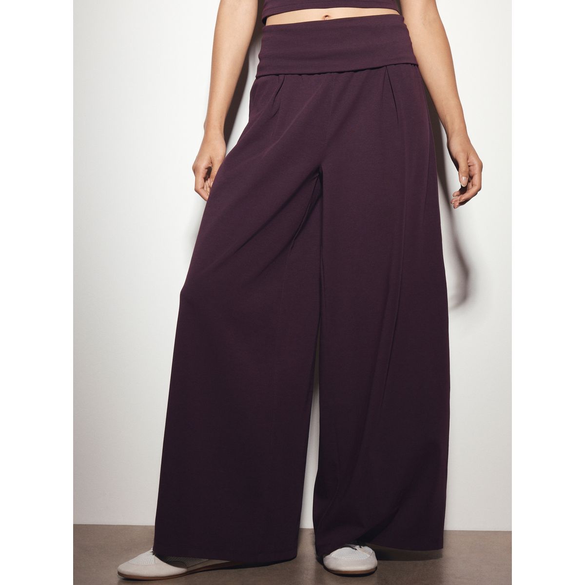Pantalon large aubergine poupre, NEXT