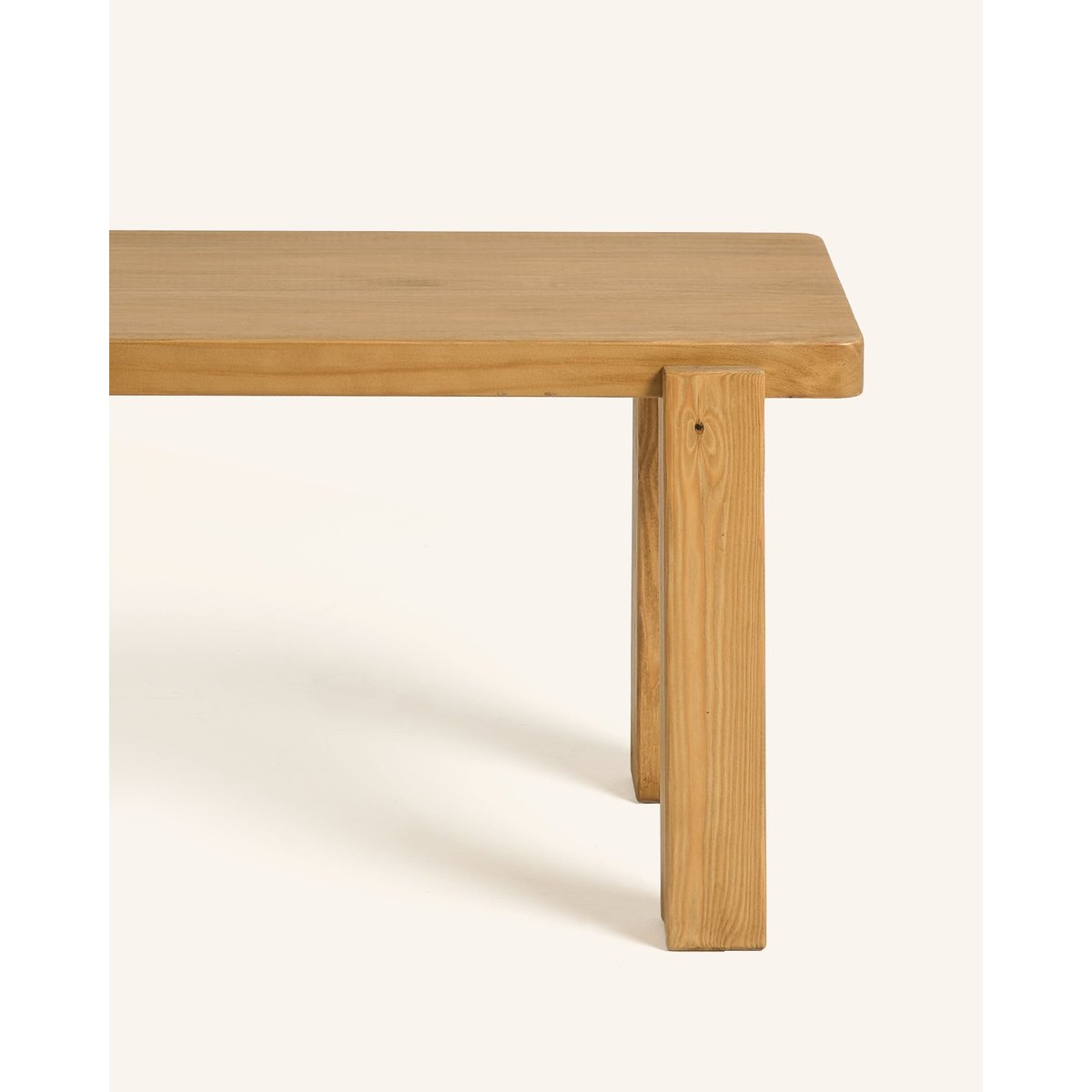 Banc en bois marron 140 cm - BUSK marron clair, HANNUN
