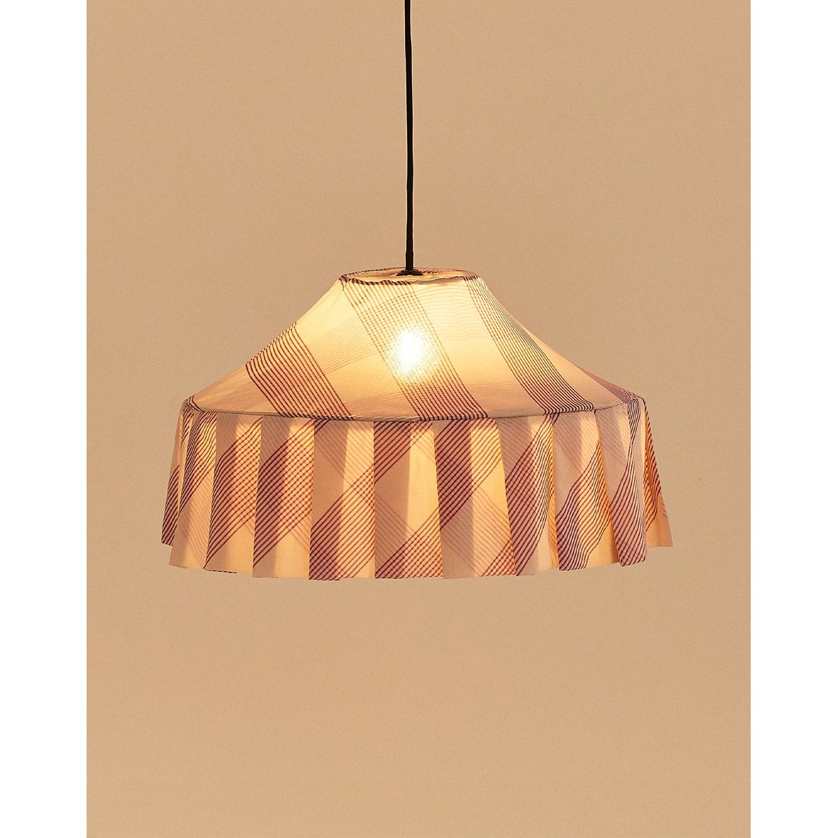 Abat-jour pour suspension diam. 50cm Nicole lilac diagonal stripes, NOBODINOZ