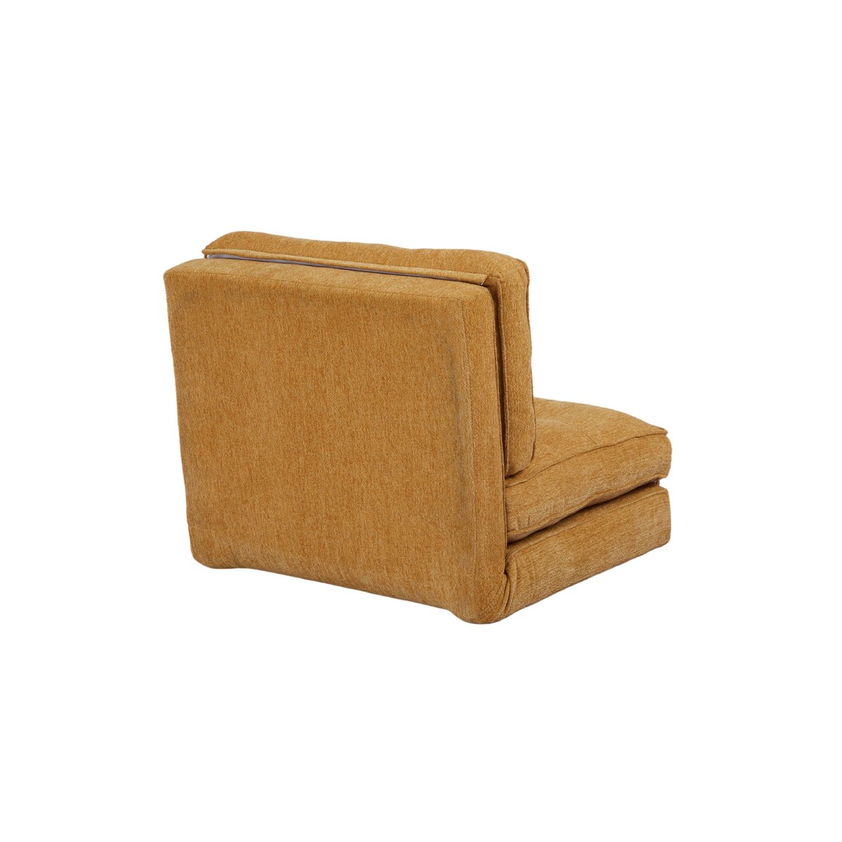 Fauteuil chauffeuse convertible en tissu, BRAGA jaune, NORDLYS