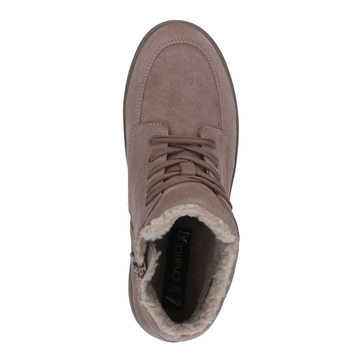 Bottine fourée marron mocca croco, CAPRICE