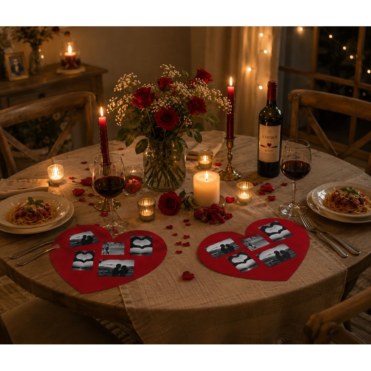 Set de table photos Coeur rouge, EDEN