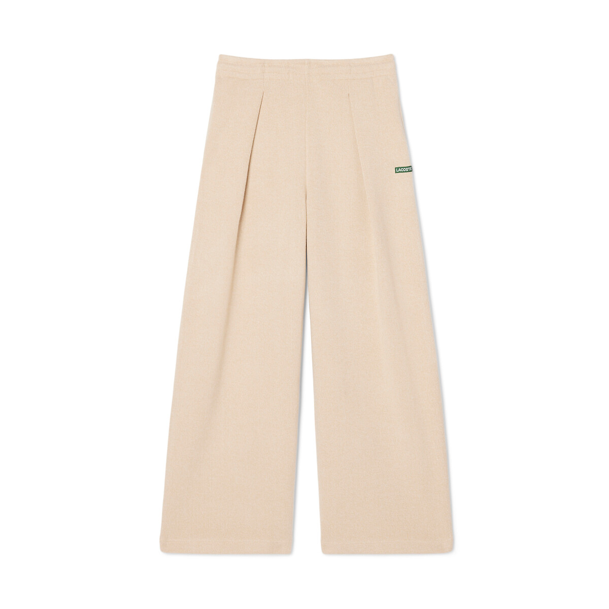 Pantalon jogging large beige, LACOSTE