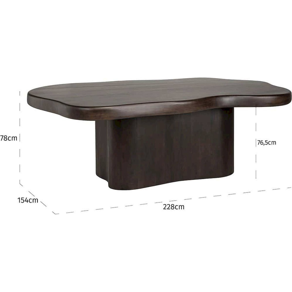 Table à manger en acacia, SHERMAN bois foncé élégant, RECOLLECTION