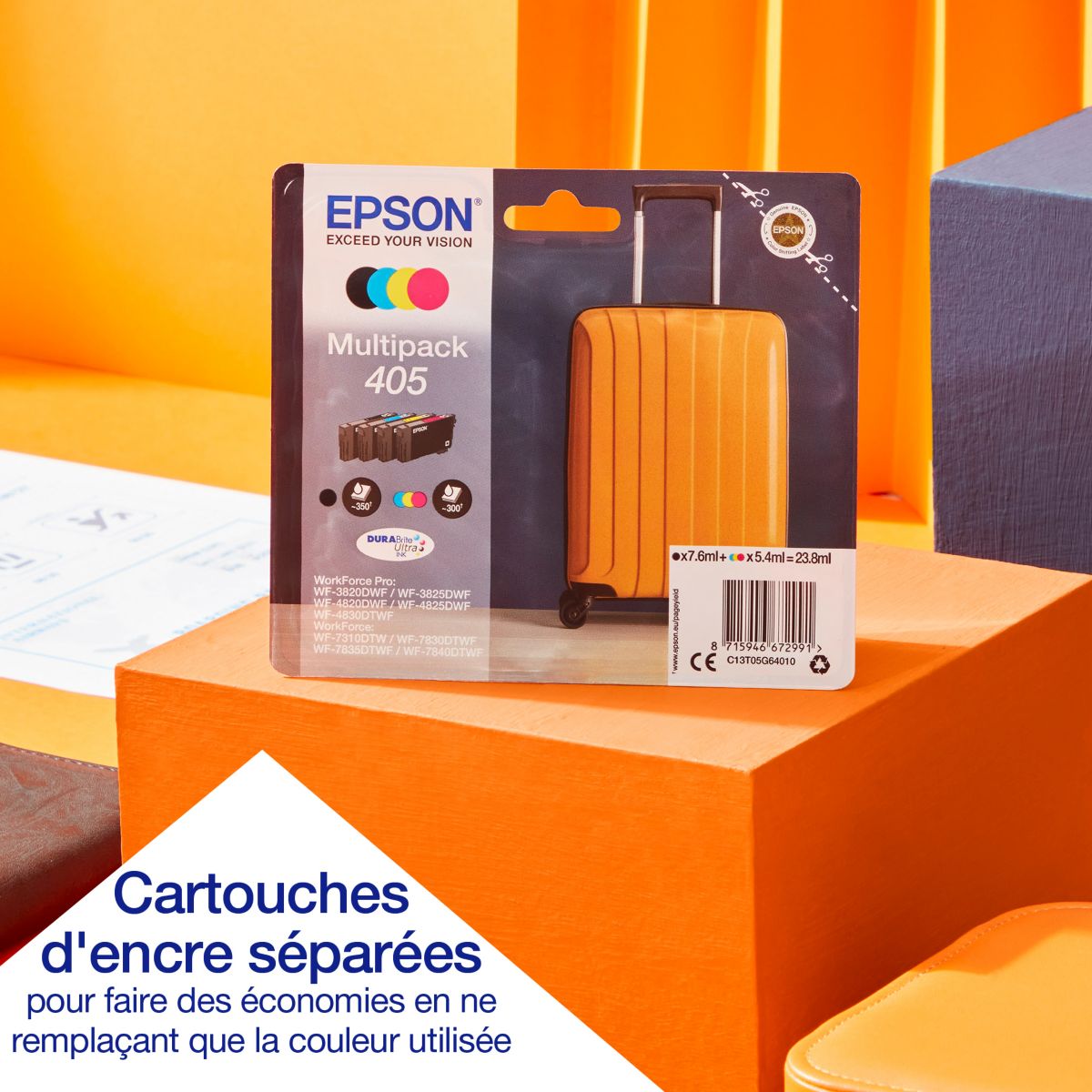 Imprimante jet d'encre WorkForce WF-7840DTWF couleur unique, EPSON