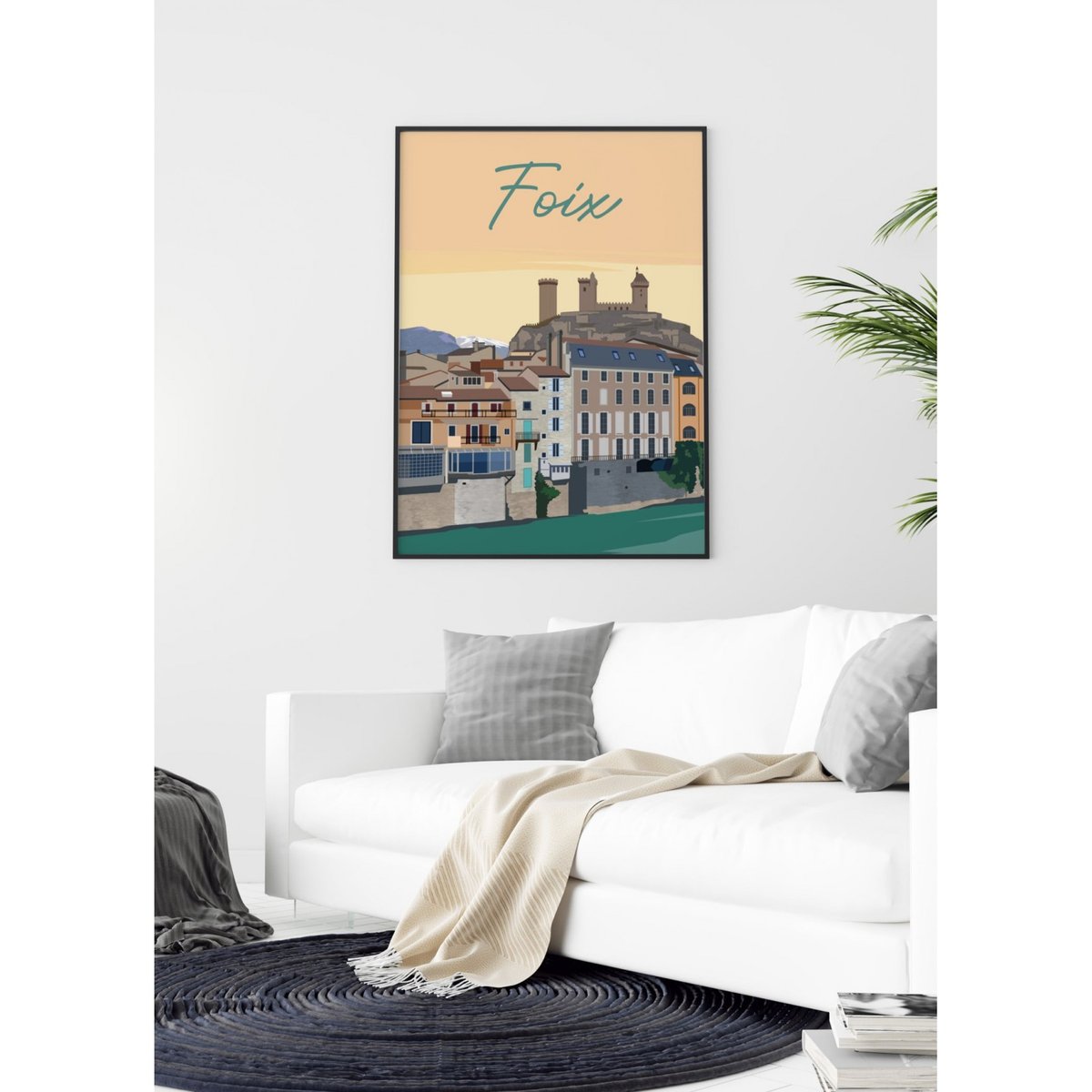 Affiche ville Foix blanc, L'AFFICHERIE