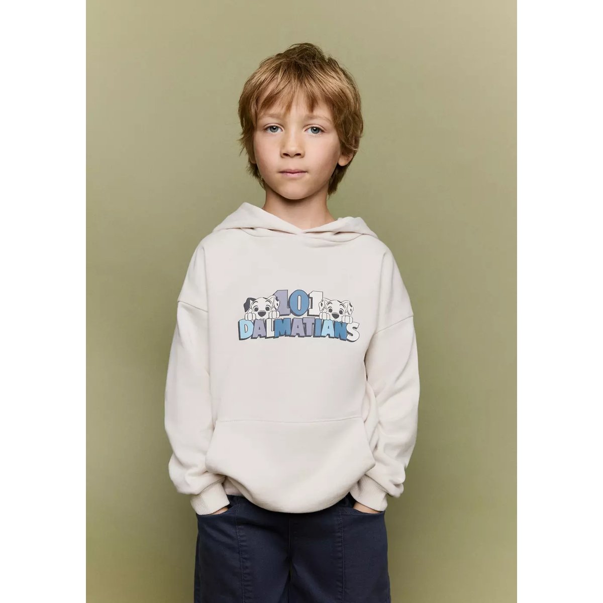 Sweat à capuche Les 101 Dalmatiens gris clair/pastel, MANGO BABY