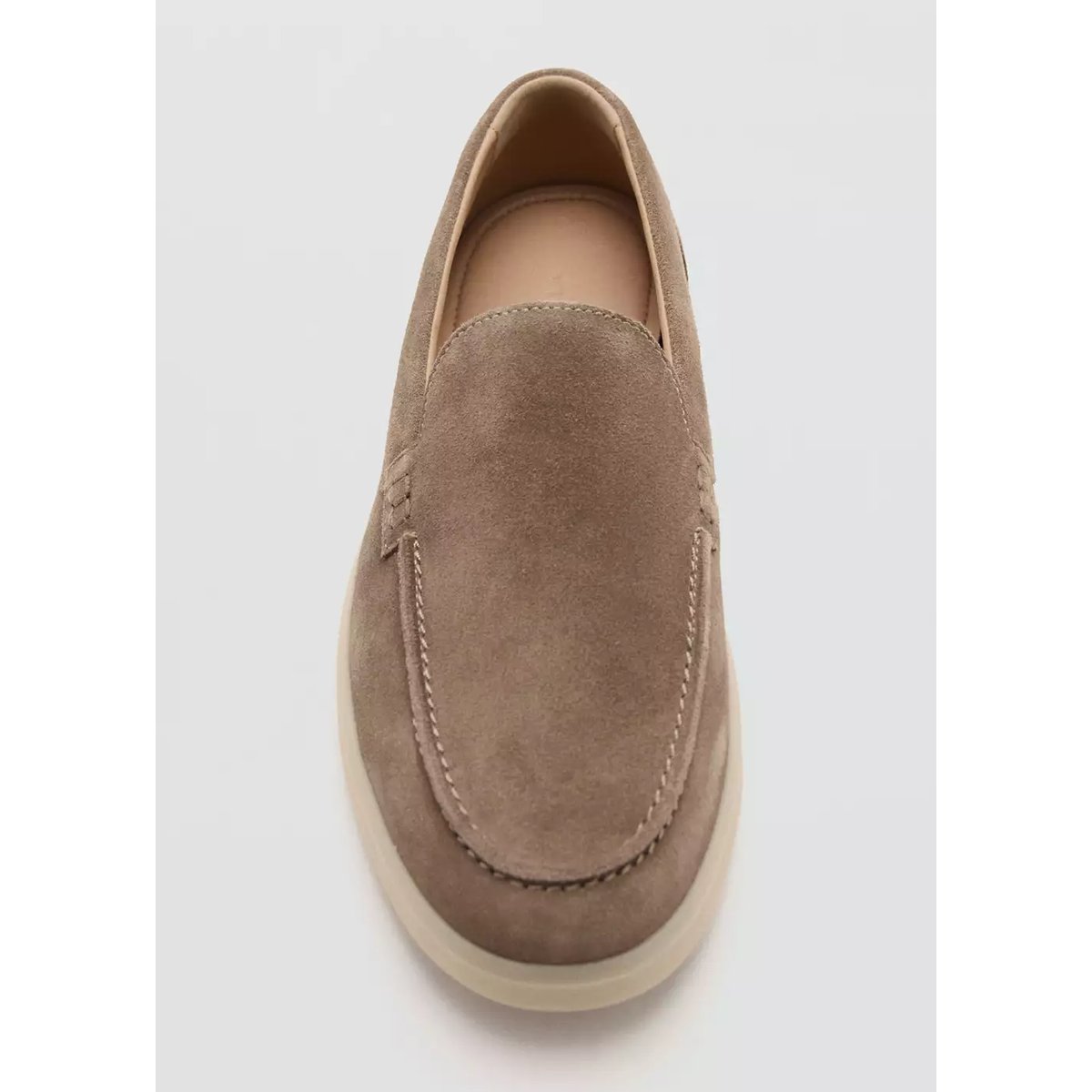 Chaussures cuir suède marron clair/pastel, MANGO MAN