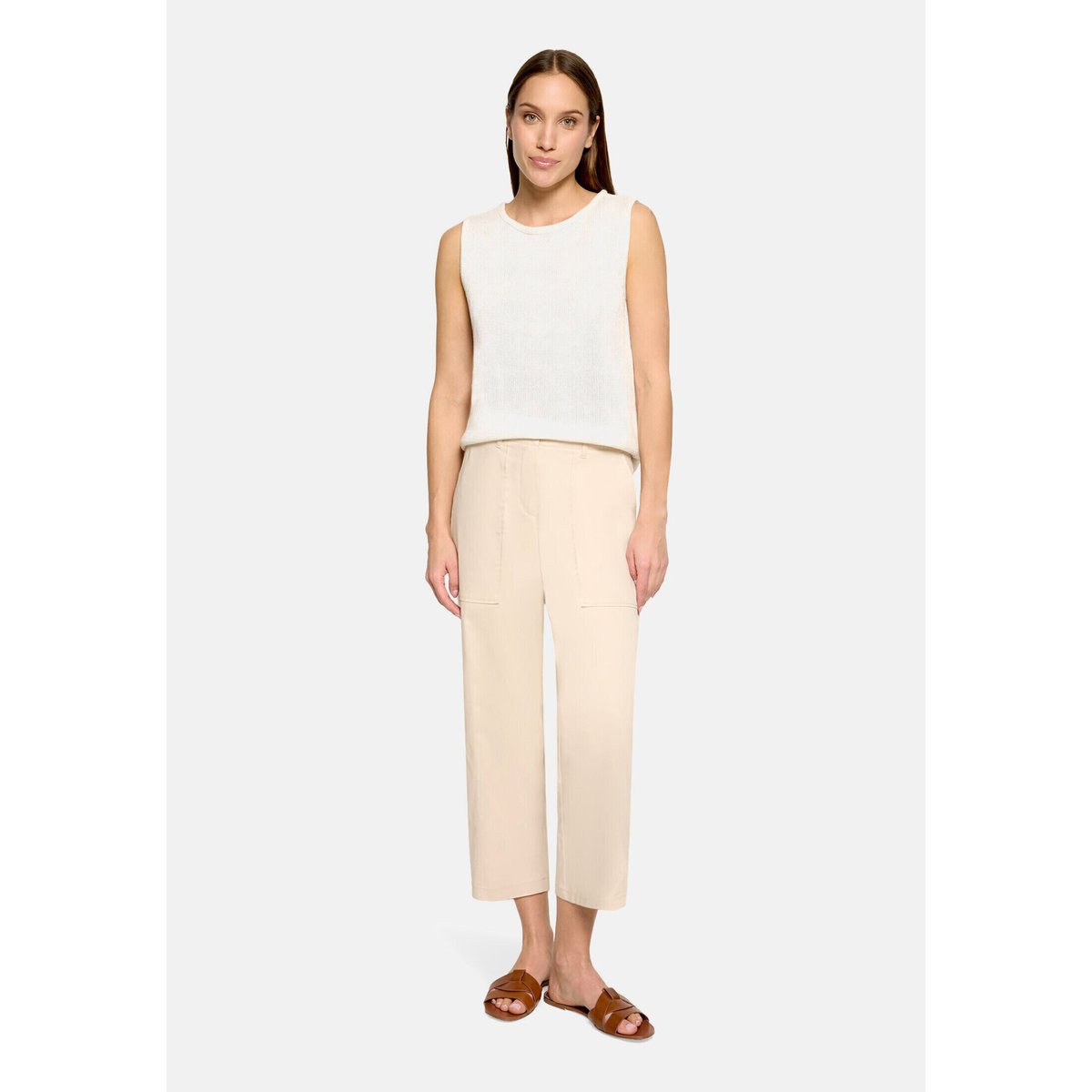 Top en maille sans manches blanc, BETTY BARCLAY