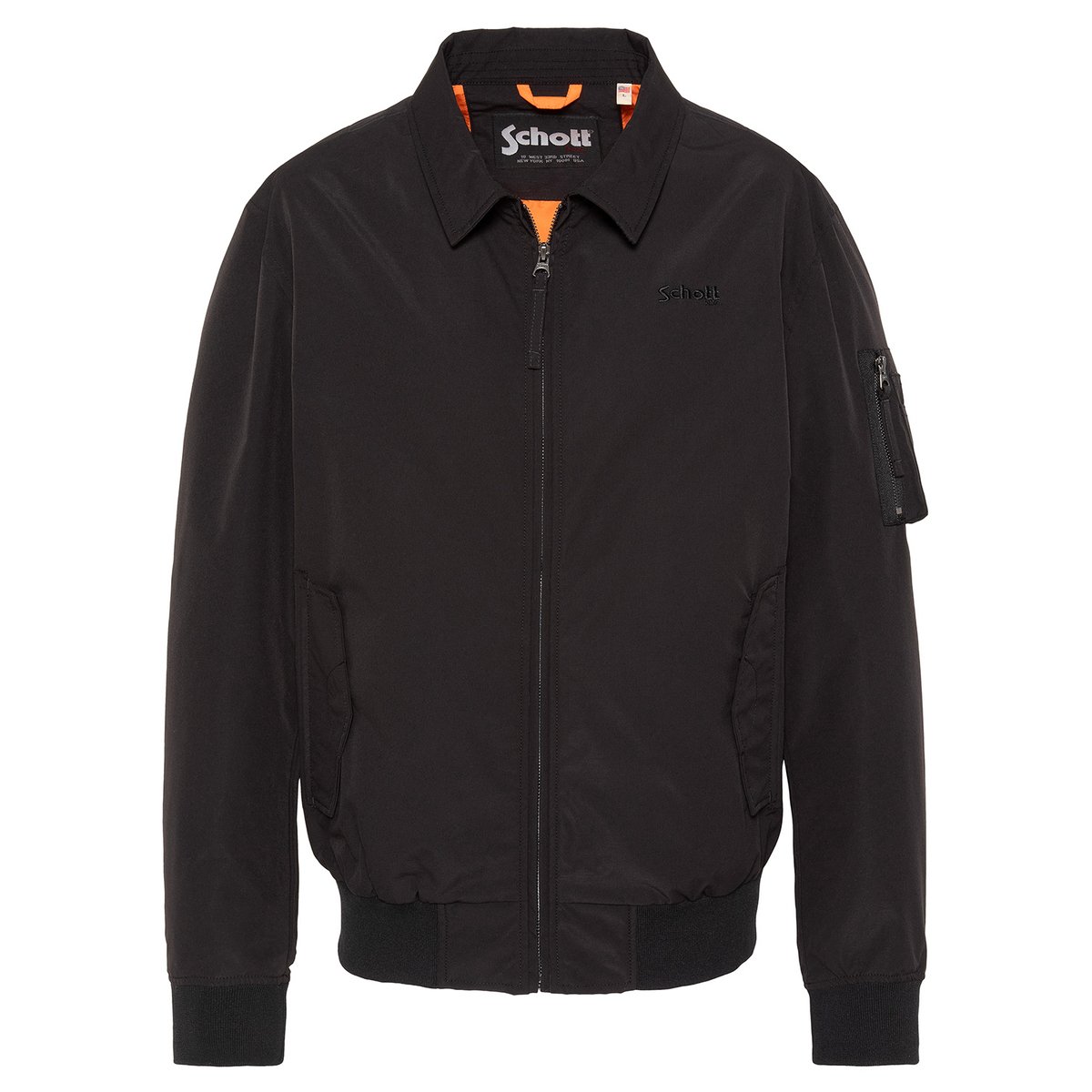 Blouson technique col chemise noir, SCHOTT