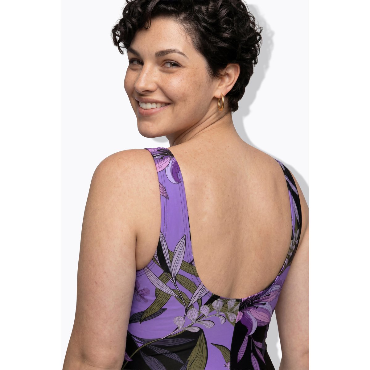 Maillot de bain motif lys noir, ULLA POPKEN