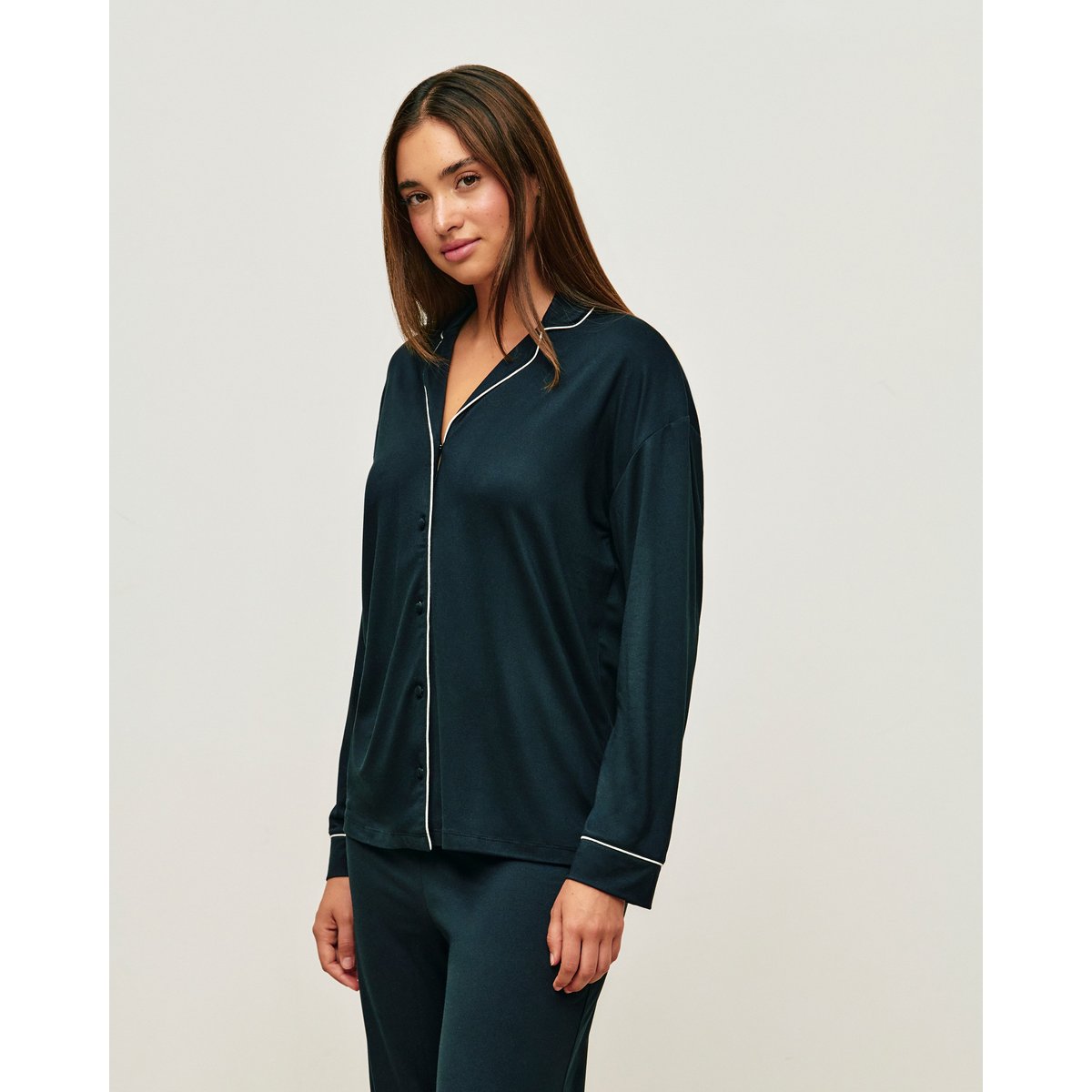 Set chemise à manches longues et pantalon en jersey RAMUNIJOURDIZ noir, UNDIZ