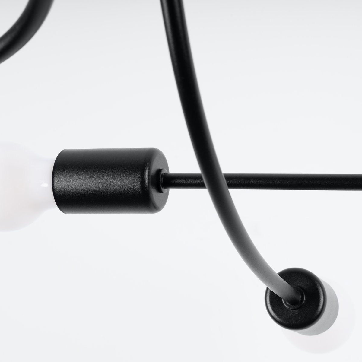 Suspension Acier Noir E27 6 Levar noir, EDEN