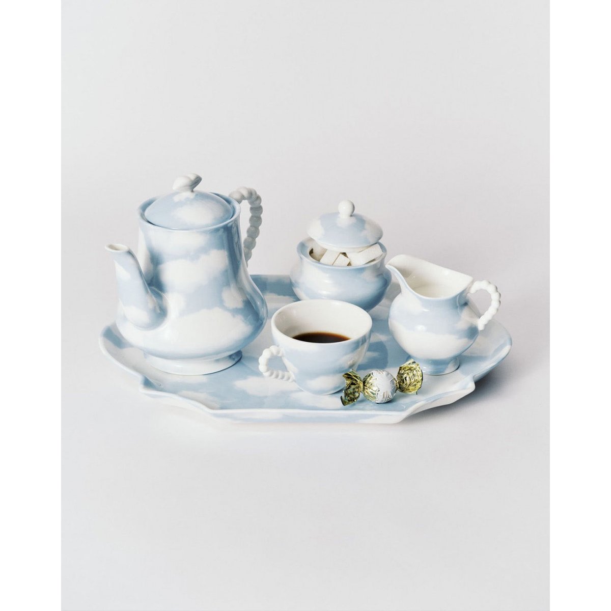 Sucrier en porcelaine Rêves De Rêves bleu, SERAX
