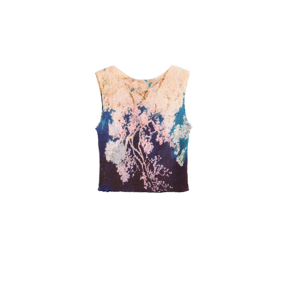 Débardeur imprimé bleu, DESIGUAL