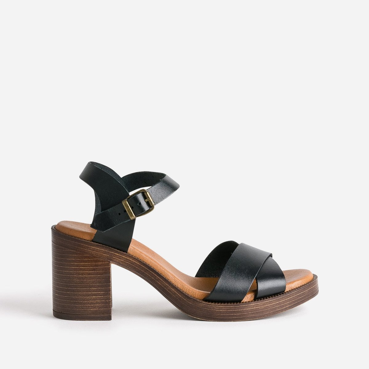 Sandale À Talon en cuir TALIGA noir, ERAM