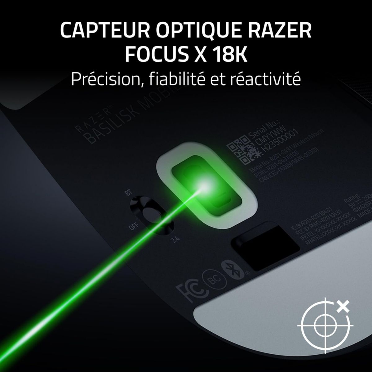 Souris Gamer Sans Fil Basilisk Mobile couleur unique, RAZER
