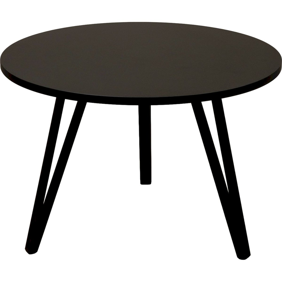 Table basse ronde en métal noir, RECOLLECTION