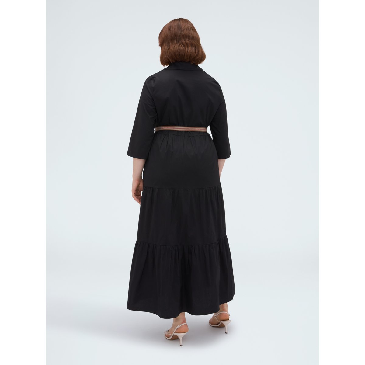 Robe chemise Power. noir, FIORELLA RUBINO