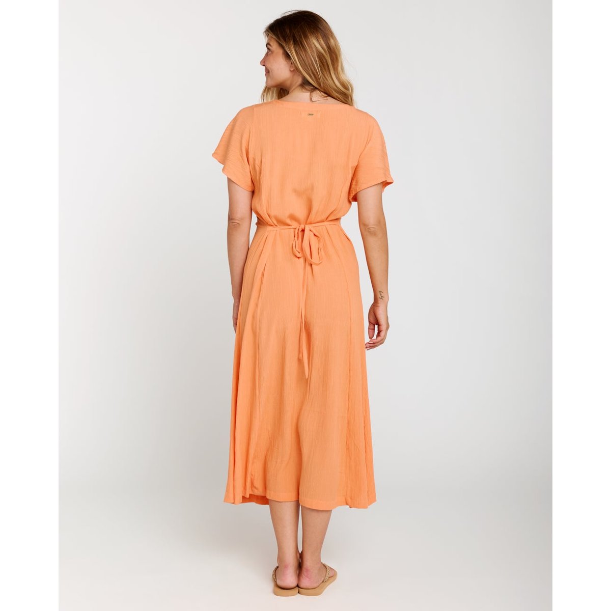 Robe longue Molokai manches courtes orange, RIP CURL