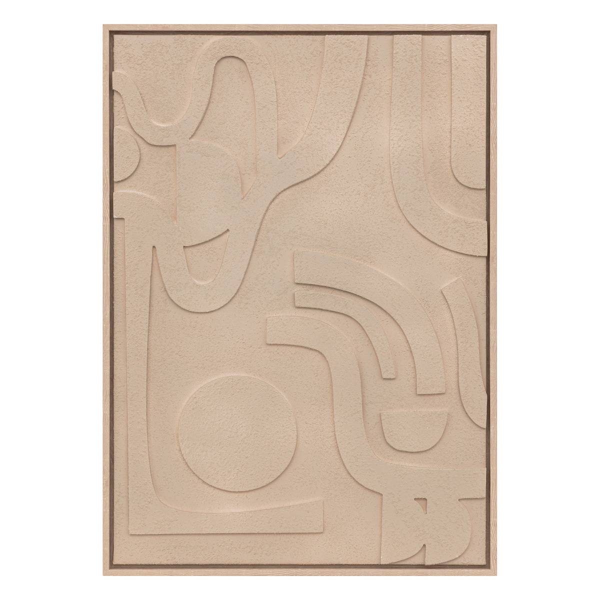 Décoration murale 3D motifs graphiques AZRA beige moyen, ATMOSPHERA