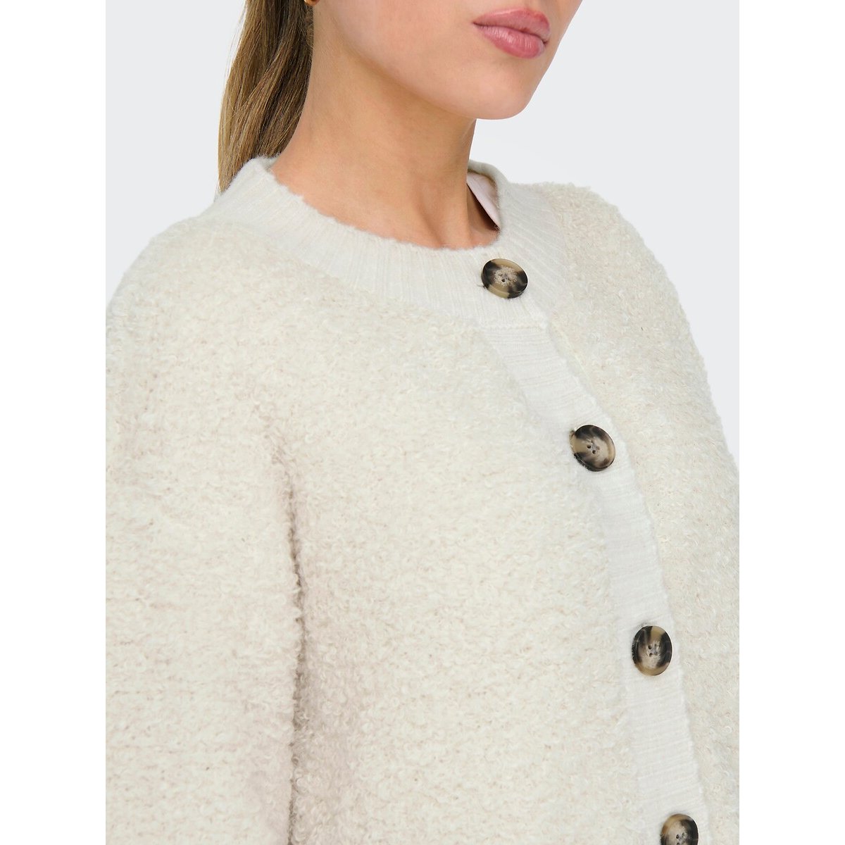 Cardigan girocollo abbottonato verde acqua, JDY